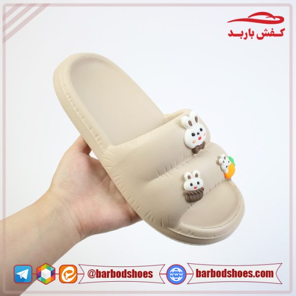خرید عمده دمپایی جدید مدل هانی استیکر دار