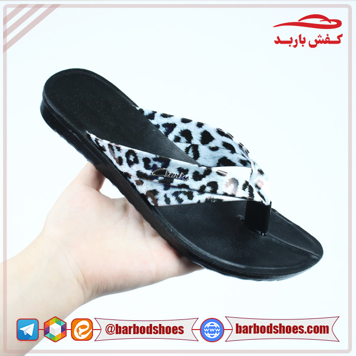 قیمت عمده دمپایی زنانه انگشتی مدل پلنگی کد C6