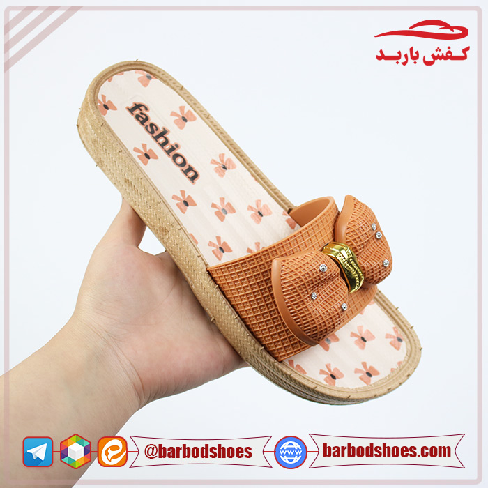 خرید دمپایی زنانه پلاستیکی مدل مرجان کفی دار
