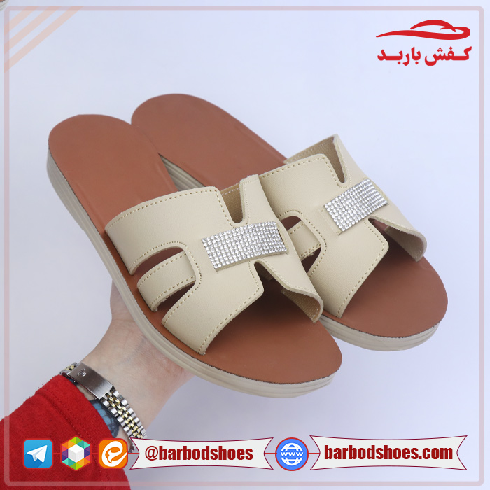 خرید دمپایی زنانه شیک مدل آوا نگینی